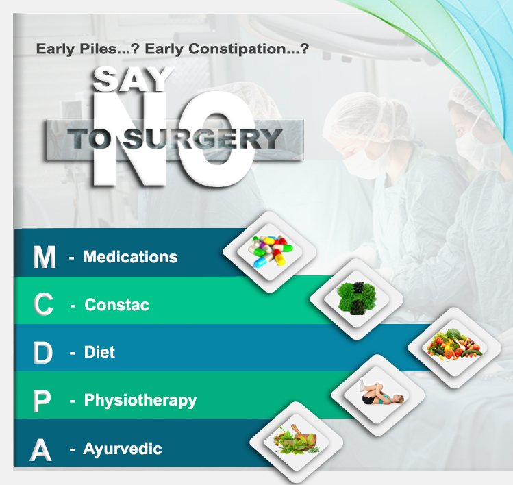 Non-Surgical treatment for piles, Constipation and fissure